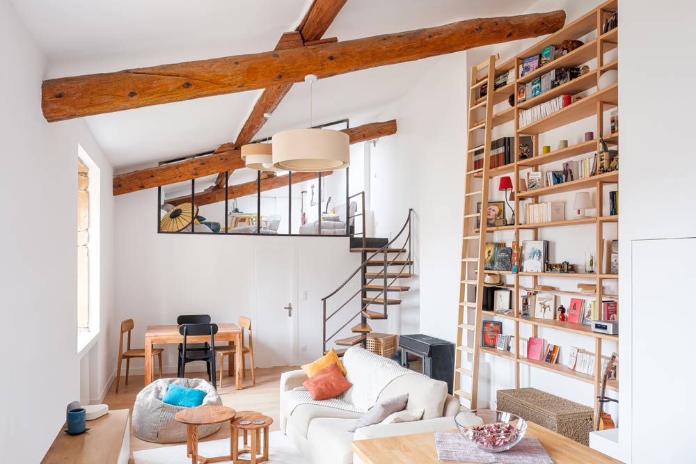 salon minimaliste renovation appartement lyon architecte intérieur